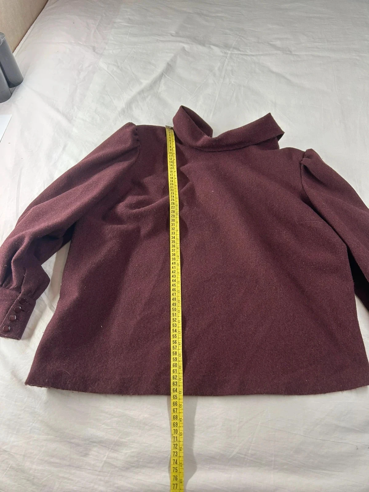 Sweat pull rouge bordeaux vintage – photo 6